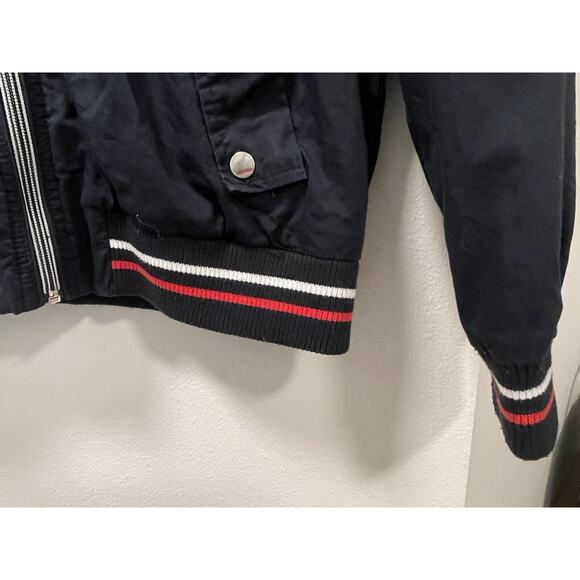 H&M Men's Bomber Navy Full-Zip Jacket Navy Size 42r - Picture 4 of 10